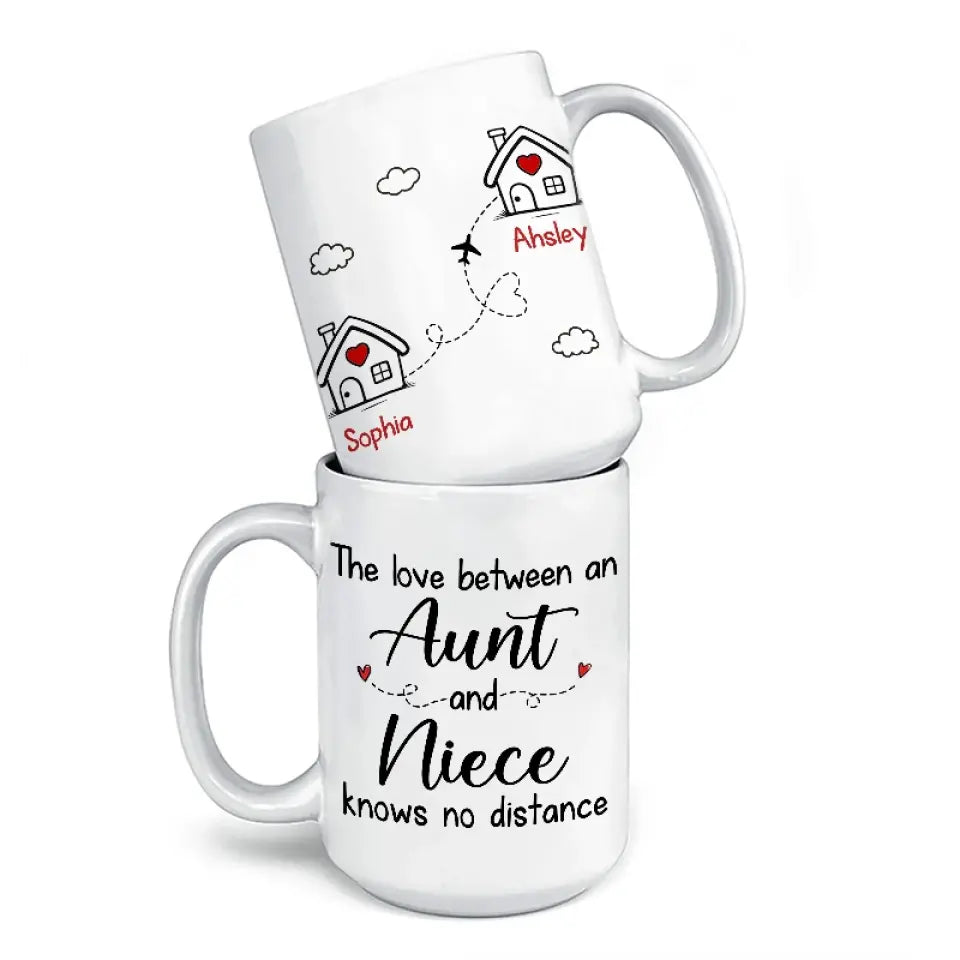 L'amour d'une tante - Mug personnalisé pour la famille - Cadeau pour les membres de la famille