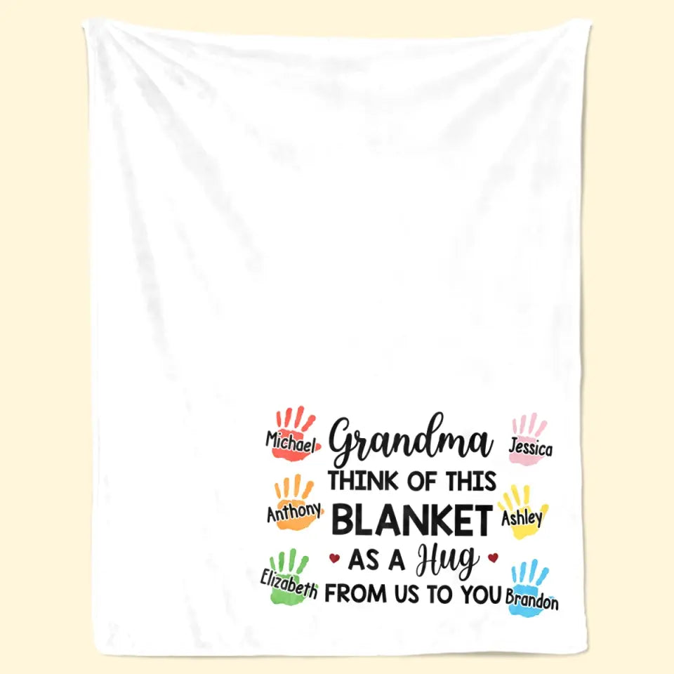 Considérez cette couverture comme un câlin - Couverture personnalisée pour la famille - Cadeau pour grand-mère