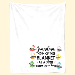 Considérez cette couverture comme un câlin - Couverture personnalisée pour la famille - Cadeau pour grand-mère