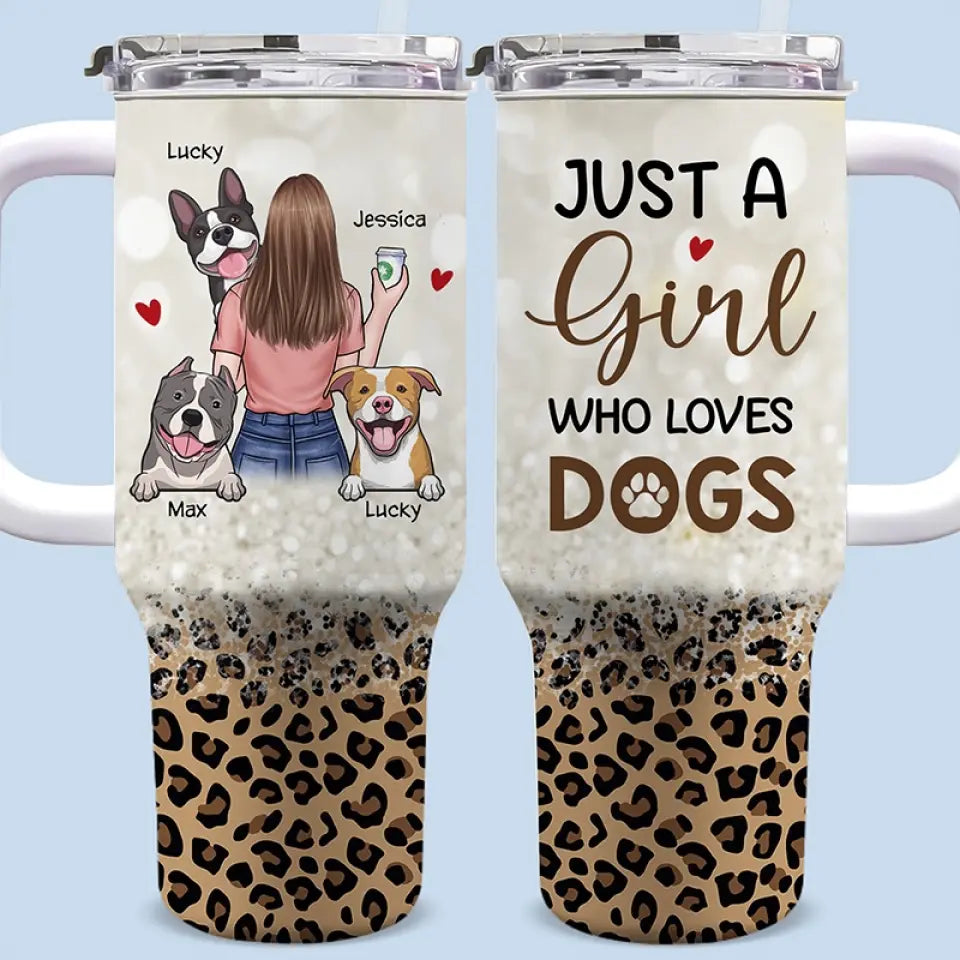 Un lien indéfectible - Gobelet personnalisé en acier inoxydable de 1 134 ml avec poignée pour chien - Cadeau pour propriétaires et amoureux des animaux
