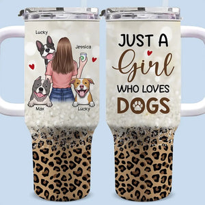 Un lien indéfectible - Gobelet personnalisé en acier inoxydable de 1 134 ml avec poignée pour chien - Cadeau pour propriétaires et amoureux des animaux