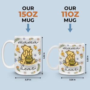 La maternité a un effet très humanisant - Mug personnalisé 3D à effet gonflé pour la famille - Cadeau pour la fête des mères, maman, grand-mère