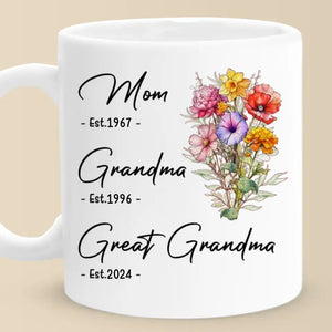 Le moment le plus important est le temps passé en famille - Mug personnalisé pour la famille - Cadeau pour maman, grand-mère