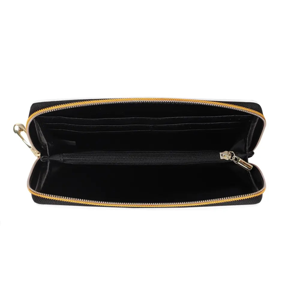 Nous avons la meilleure maman du monde - Portefeuille long en cuir personnalisé pour la famille - Cadeau pour la fête des mères, maman, grand-mère