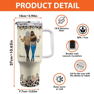Parfois, on oublie qu'on est génial - Gobelet personnalisé en acier inoxydable de 40 oz avec poignée - Cadeau pour fille
