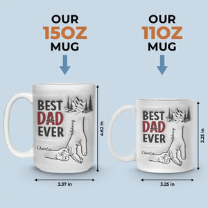 Meilleur papa du monde - Mug personnalisé avec effet gonflable en 3D - Cadeau pour la fête des pères, papa ou grand-père