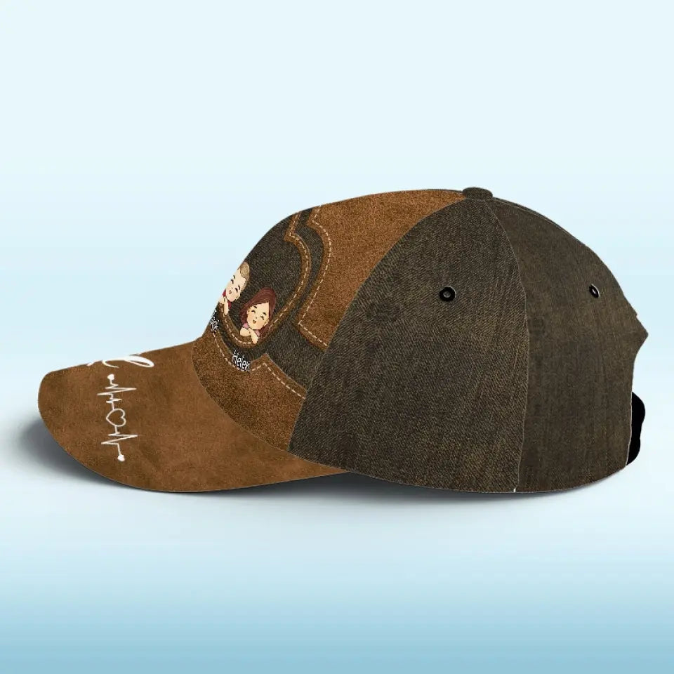 Meilleur papa de tous les temps - Casquette personnalisée pour la famille, casquette classique à imprimé intégral - Fête des pères, cadeau pour papa, grand-père