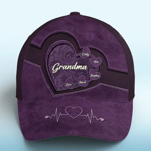 La meilleure maman promue grand-mère - Chapeau personnalisé familial, casquette classique à imprimé intégral - Cadeau pour maman et grand-mère