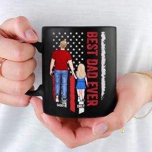 Avoir quelqu'un à aimer, c'est la famille - Tasse noire personnalisée pour la famille - Fête des pères, cadeau pour papa, grand-père