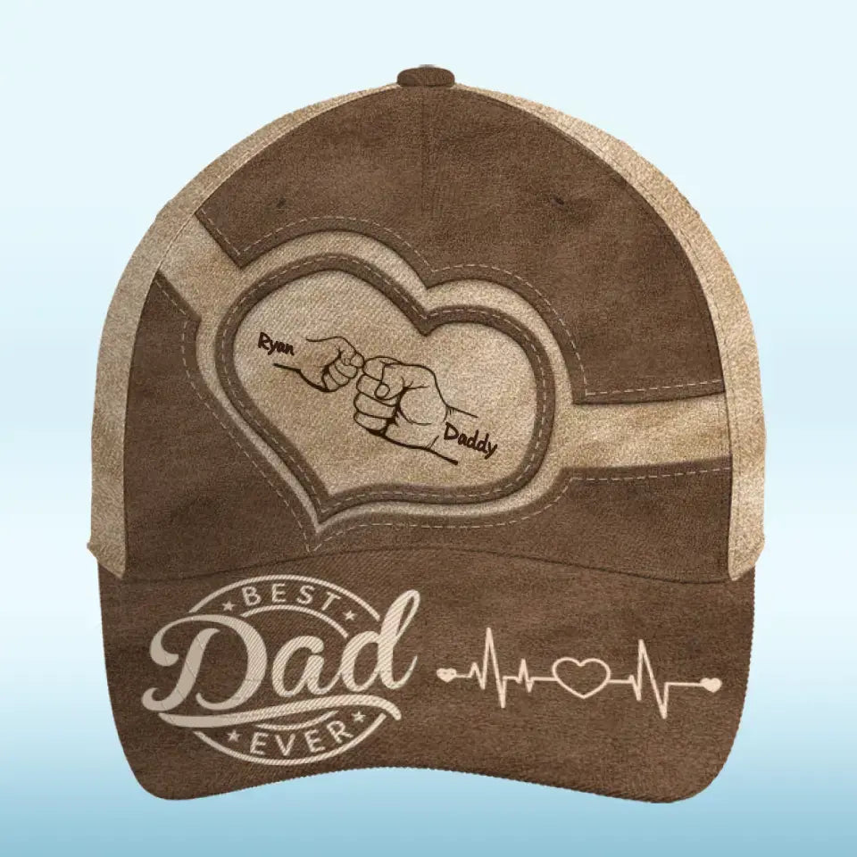 The Best Dads Get Promoted To Grandpa - Family Personalized Custom Hat, All Over Print Classic Cap - New Arrival, Father's Day, Gift For Dad, Grandpa AMZ
