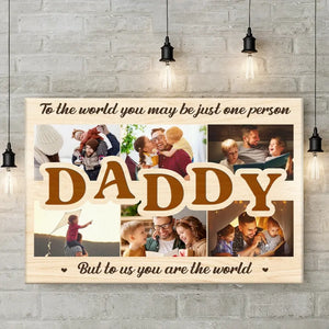 Photo personnalisée « J'aime la façon dont tu m'aimes » - Toile horizontale personnalisée pour la famille - Cadeau pour la fête des pères