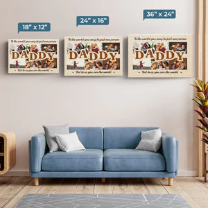Photo personnalisée « J'aime la façon dont tu m'aimes » - Toile horizontale personnalisée pour la famille - Cadeau pour la fête des pères
