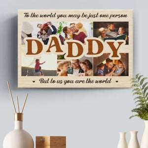 Photo personnalisée « J'aime la façon dont tu m'aimes » - Toile horizontale personnalisée pour la famille - Cadeau pour la fête des pères