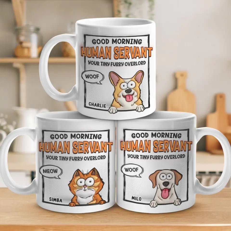 La vie est meilleure avec un animal de compagnie - Mug personnalisé avec effet gonflable 3D pour chien et chat - Cadeau pour les propriétaires et les amoureux des animaux