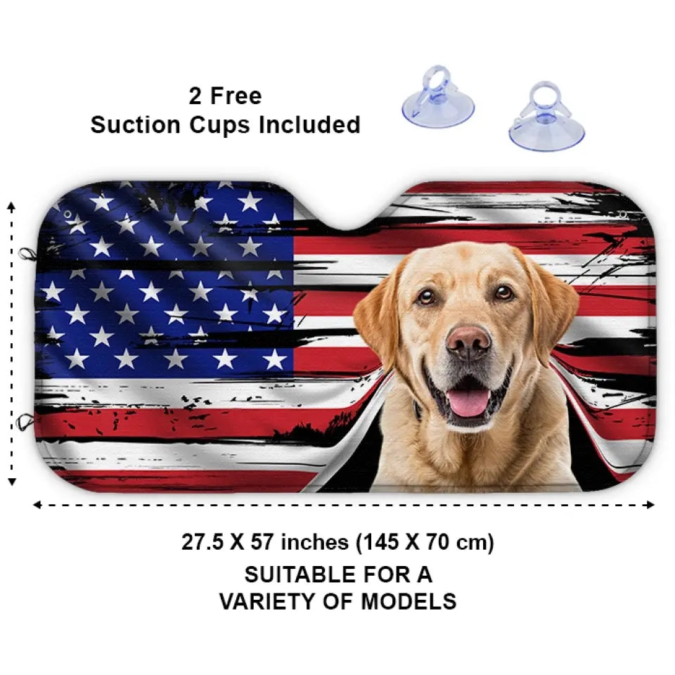 Pare-soleil personnalisé avec photo « Bon voyage » pour chien et chat, protection de vitre de voiture, cadeau pour propriétaires et amoureux des animaux.