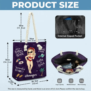 Journées à la plage et meilleures amies pour toujours - Sac de plage personnalisé Bestie - Cadeau de vacances d'été pour meilleures amies, meilleures amies, sœurs