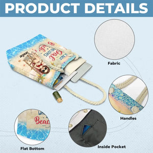 Amis, soleil, sable et mer, ça me rappelle l'été - Sac de plage personnalisé Bestie - Cadeau de vacances d'été pour meilleures amies, meilleures amies, sœurs