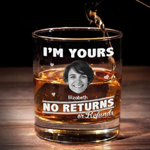 Verre à whisky personnalisé avec photo (pas de retour autorisé) - Cadeau pour couple, anniversaire