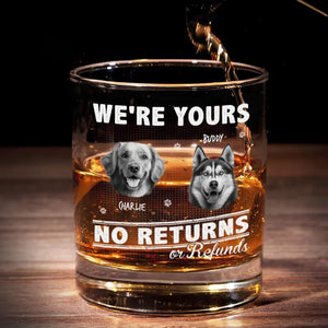 Verre à whisky personnalisé avec photo « Restez à la maison, nourrissez-moi et buvez du whisky » - Cadeau pour propriétaires et amoureux des animaux