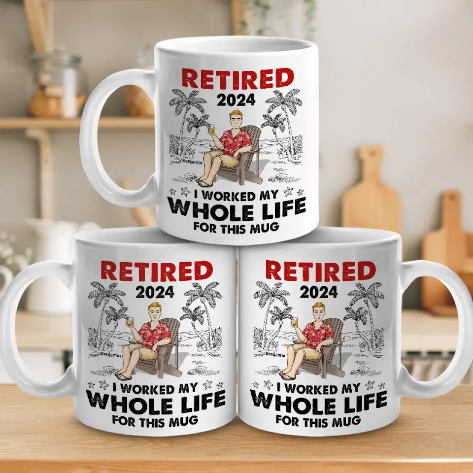Je mérite cette tasse - Tasse personnalisée - Appréciation, cadeau de retraite pour collègues, amis de travail, collègues