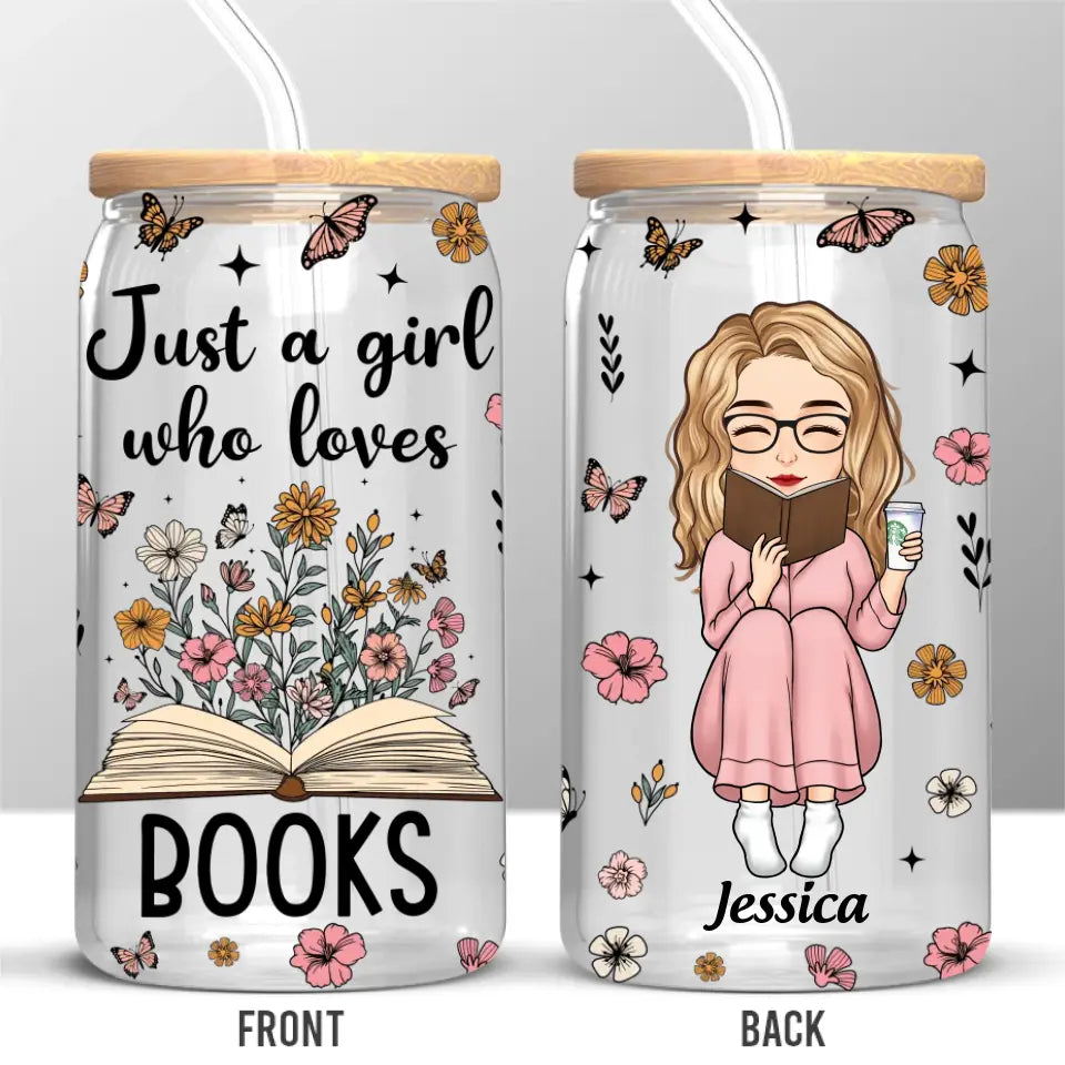 Encore un chapitre ! Tasse en verre personnalisée, tasse à café glacé ! Cadeau pour les amoureux des livres