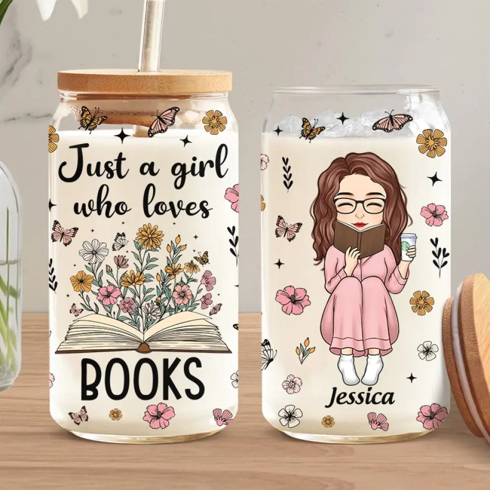 Encore un chapitre ! Tasse en verre personnalisée, tasse à café glacé ! Cadeau pour les amoureux des livres