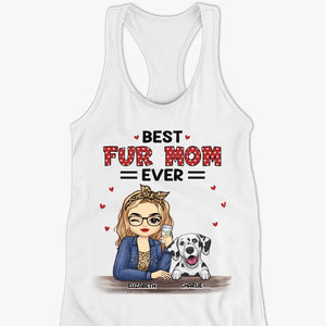 Meilleure maman à fourrure de tous les temps - Débardeur dos nageur personnalisé pour chien et chat - Cadeau pour propriétaires et amoureux des animaux