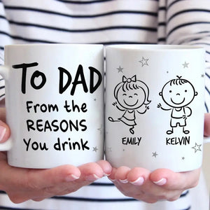 La famille est notre boussole - Mug personnalisé pour la famille - Cadeau pour les membres de la famille