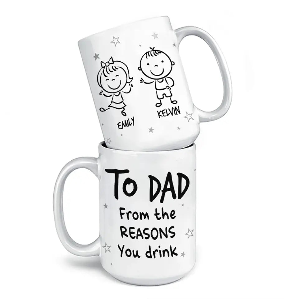 La famille est notre boussole - Mug personnalisé pour la famille - Cadeau pour les membres de la famille