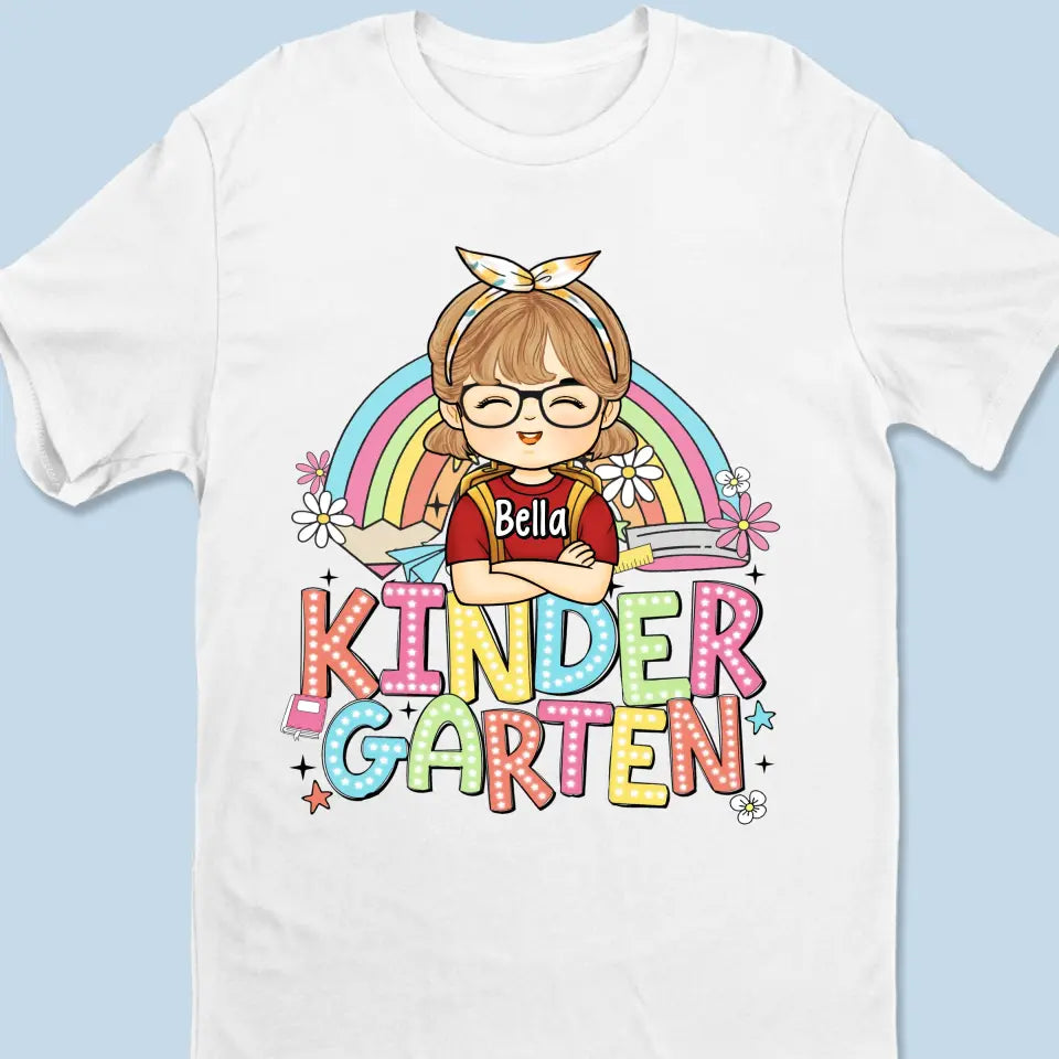 Niveau scolaire déverrouillé - T-shirt enfant personnalisé - Cadeau de rentrée scolaire pour enfant