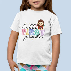 Bonjour CP - T-shirt enfant personnalisé - Cadeau de rentrée scolaire