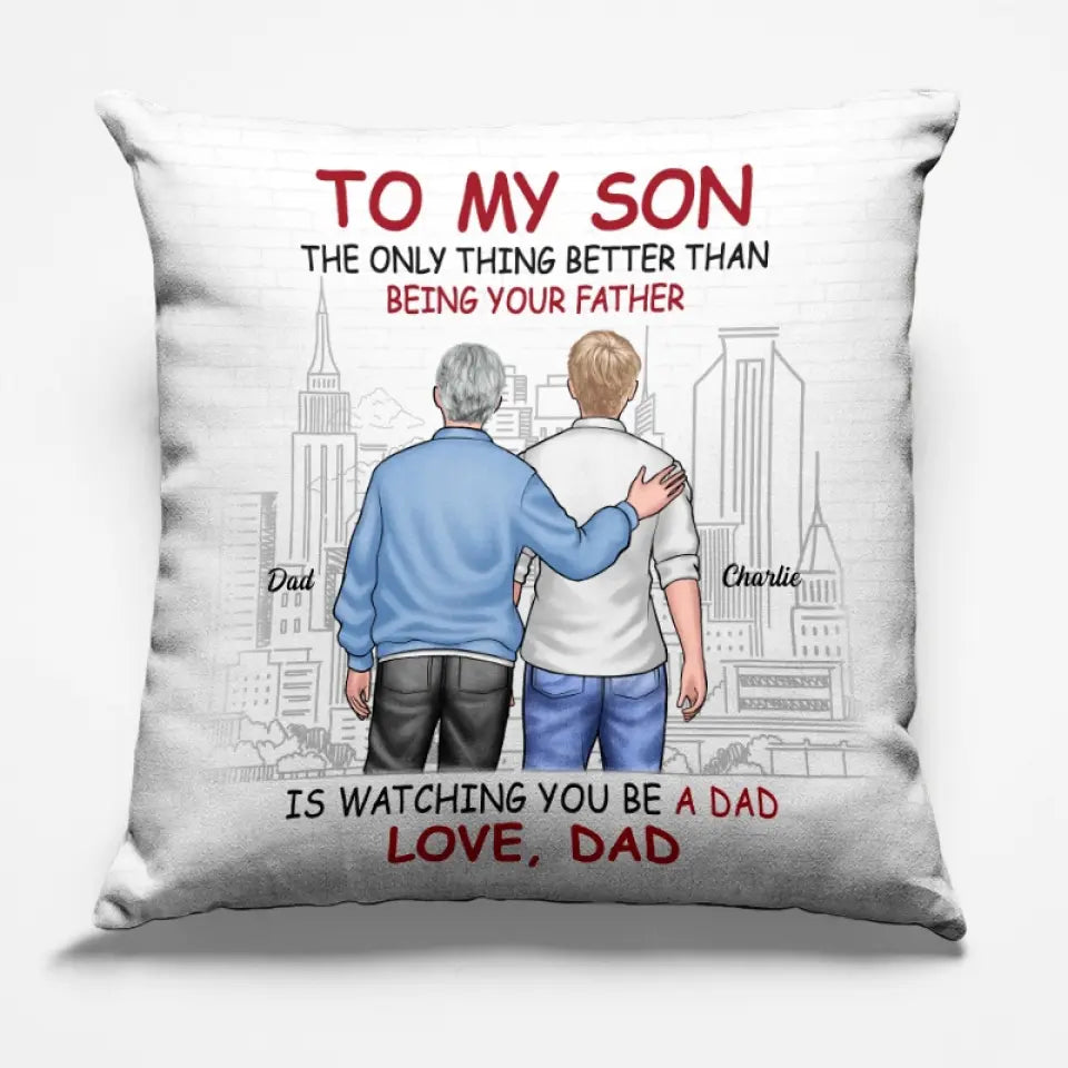 Être ton père - Coussin personnalisé pour la famille - Cadeau pour les membres de la famille