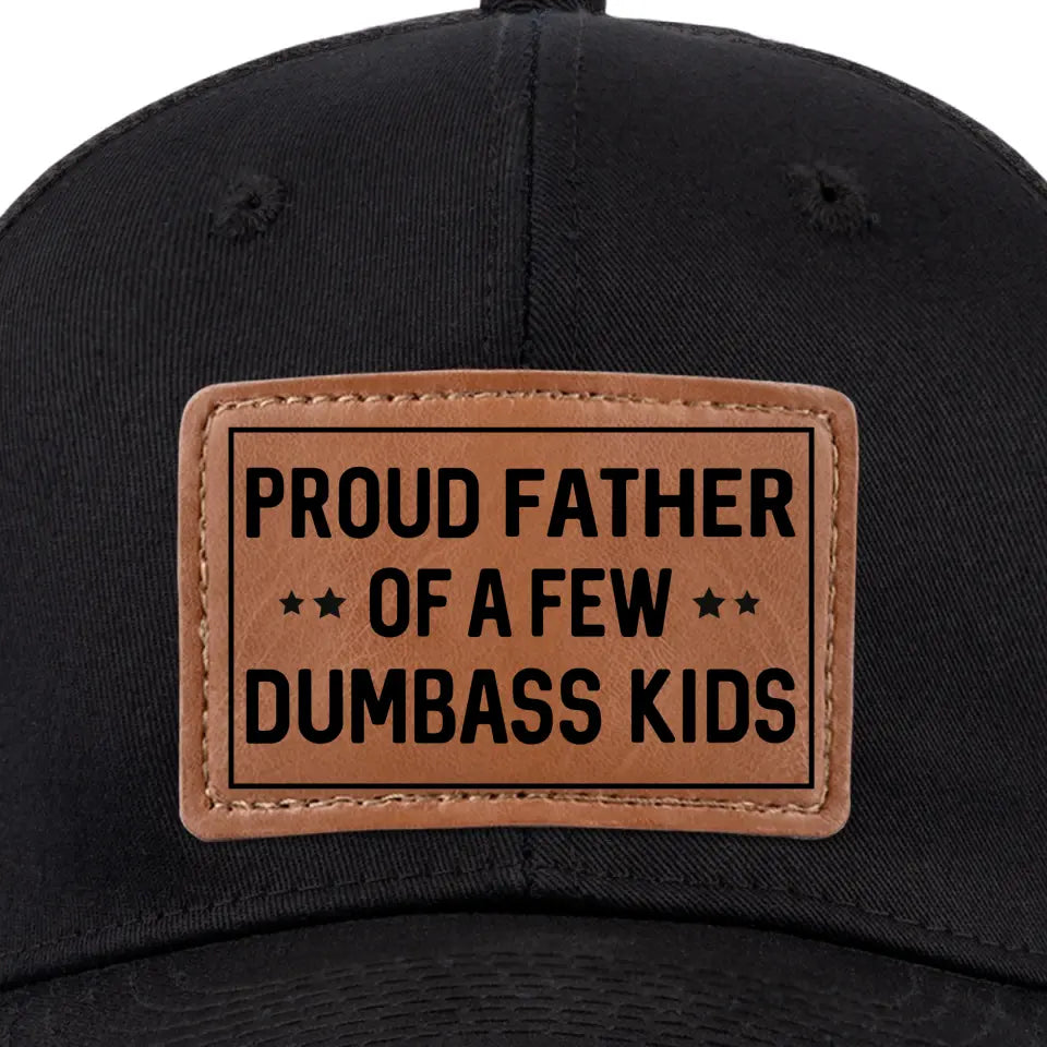 Les pères montrent l'exemple - Chapeau familial en cuir - Cadeau pour papa