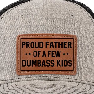Les pères montrent l'exemple - Chapeau familial en cuir - Cadeau pour papa