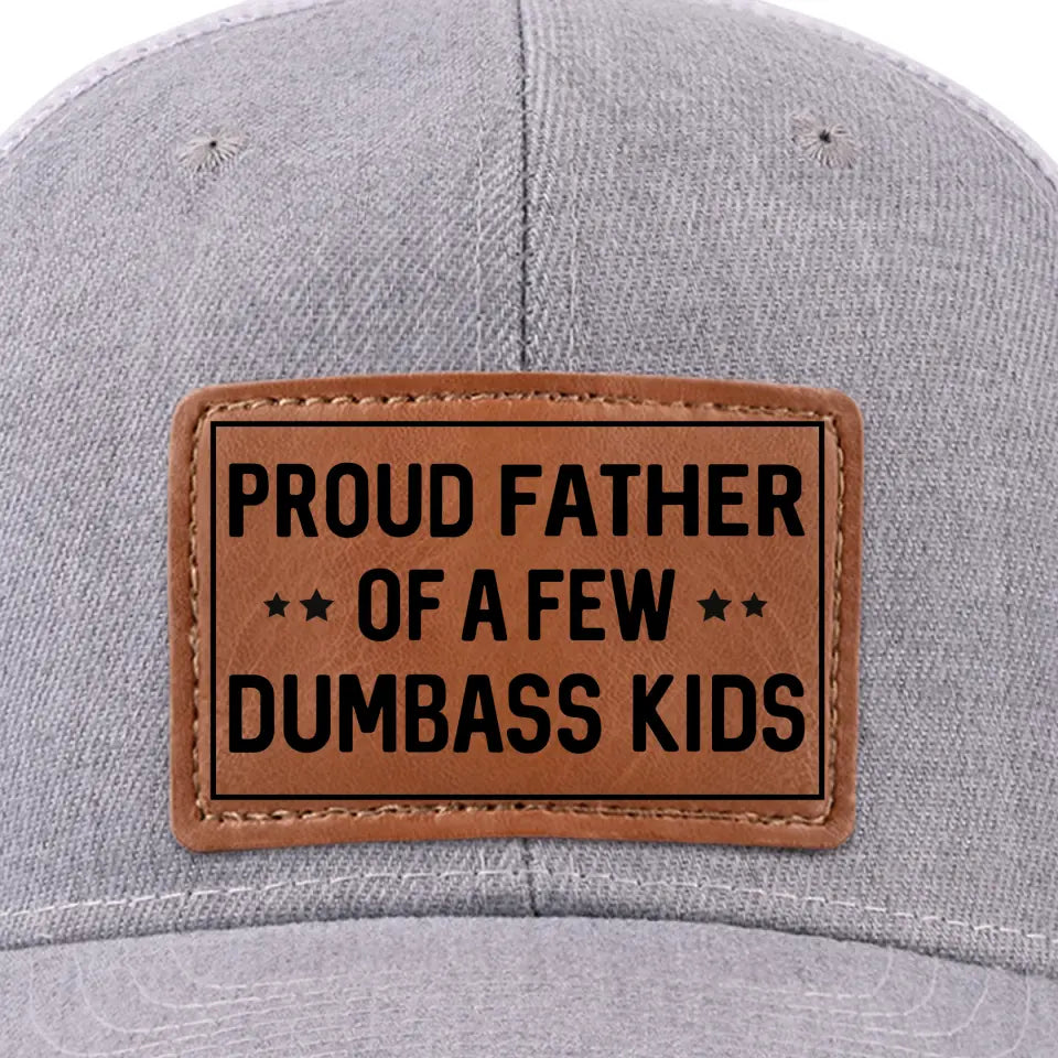 Les pères montrent l'exemple - Chapeau familial en cuir - Cadeau pour papa