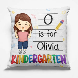 Apprendre est une aventure - Coussin enfant personnalisé - Cadeau pour enfant, cadeau de rentrée scolaire