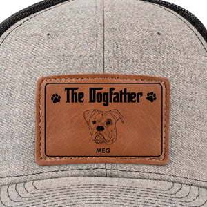Vous êtes le parrain du chien - Chapeau en cuir personnalisé pour chien - Cadeau pour les propriétaires et les amoureux des animaux