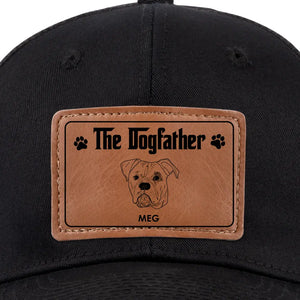 Vous êtes le parrain du chien - Chapeau en cuir personnalisé pour chien - Cadeau pour les propriétaires et les amoureux des animaux