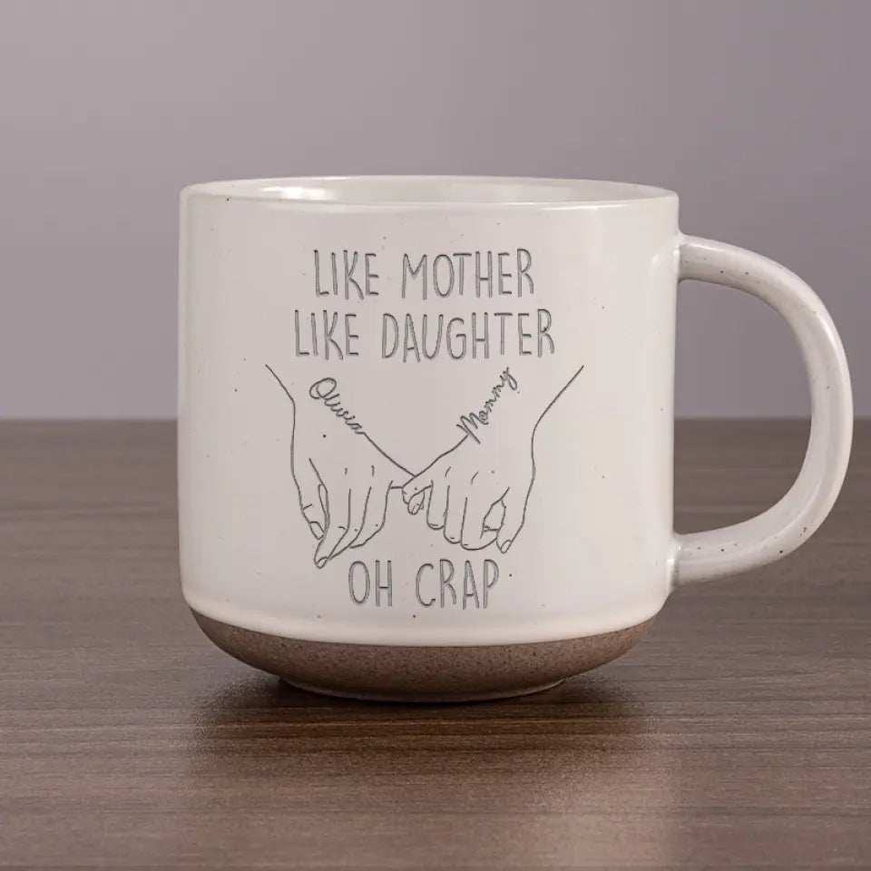 Telle mère, telle fille - Tasse en céramique personnalisée pour la famille - Cadeau pour maman, grand-mère