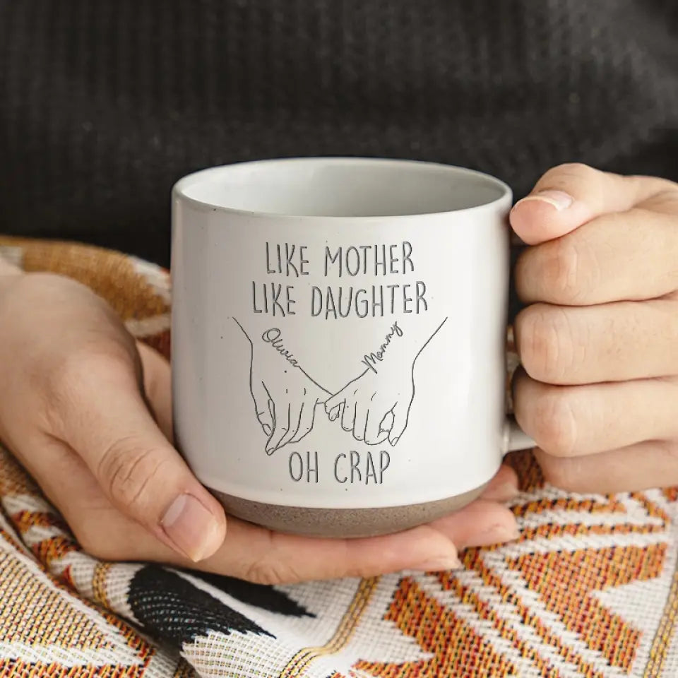 Telle mère, telle fille - Tasse en céramique personnalisée pour la famille - Cadeau pour maman, grand-mère