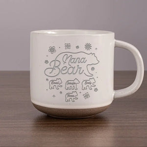 Maman Ourse - Mug personnalisé en céramique pour famille - Cadeau pour maman et grand-mère