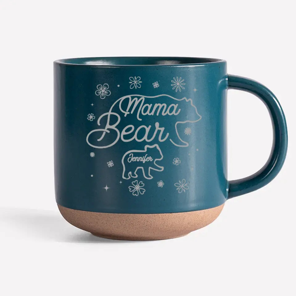 Maman Ourse - Mug personnalisé en céramique pour famille - Cadeau pour maman et grand-mère