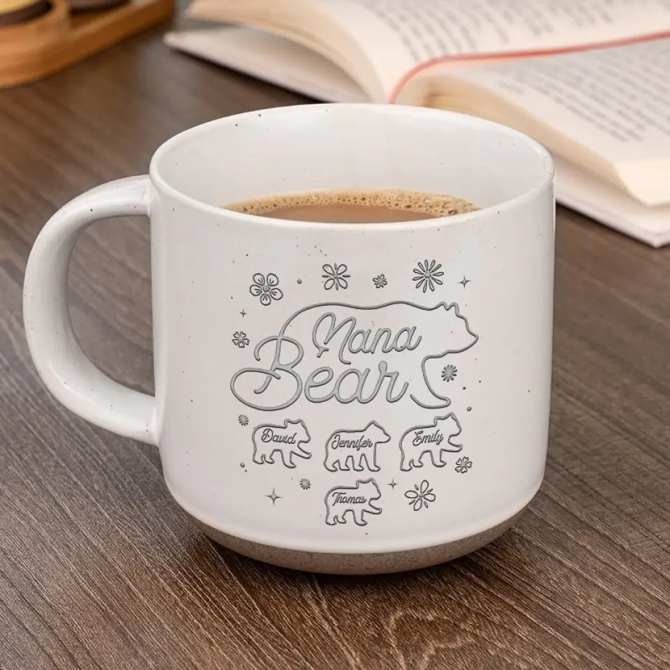 Maman Ourse - Mug personnalisé en céramique pour famille - Cadeau pour maman et grand-mère