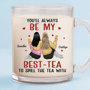 Ensemble, c'est toujours mieux ! Mug en verre personnalisé « Meilleur ami » – Cadeau pour les meilleures amies, les meilleures amies et les sœurs