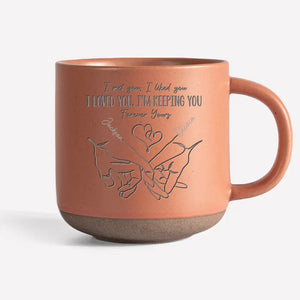 Tiens-moi la main - Tasse personnalisée en céramique pour couple - Cadeau pour mari et femme, anniversaire