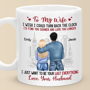 Une véritable histoire d'amour ne finit jamais - Mug personnalisé pour couple - Cadeau pour mari et femme, anniversaire