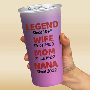 Legend Since - Gobelet personnalisé en aluminium à changement de couleur - Cadeau pour maman et grand-mère