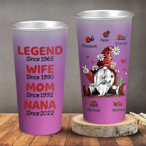 Legend Since - Gobelet personnalisé en aluminium à changement de couleur - Cadeau pour maman et grand-mère