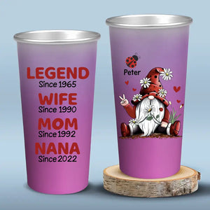 Legend Since - Gobelet personnalisé en aluminium à changement de couleur - Cadeau pour maman et grand-mère