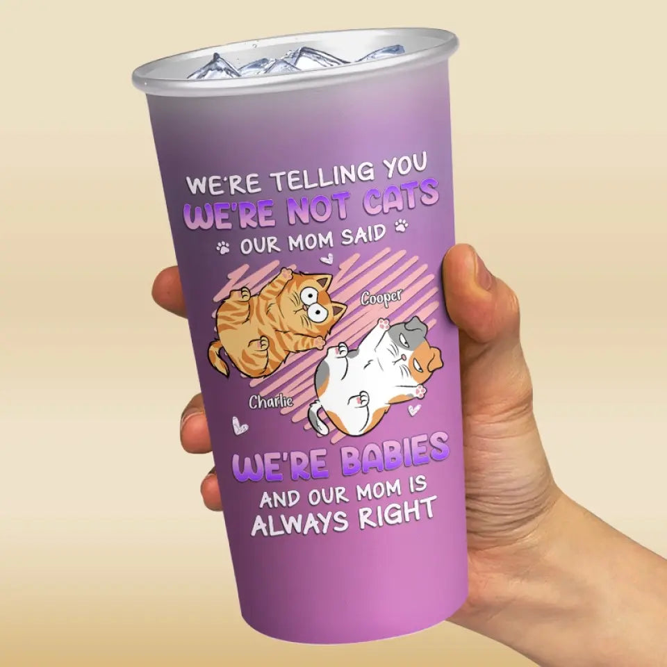 Je ne suis pas un chat - Tasse personnalisée en aluminium changeant de couleur - Cadeau pour les propriétaires d'animaux et les amoureux des animaux